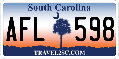 SC license plate AFL598