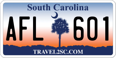 SC license plate AFL601