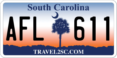 SC license plate AFL611