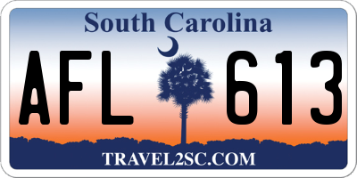 SC license plate AFL613
