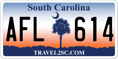 SC license plate AFL614