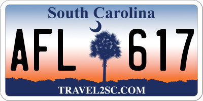 SC license plate AFL617
