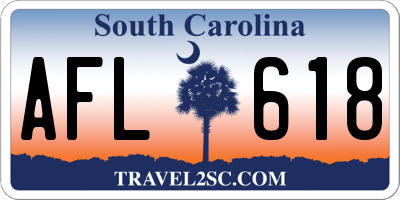 SC license plate AFL618