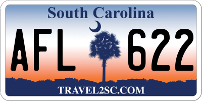 SC license plate AFL622
