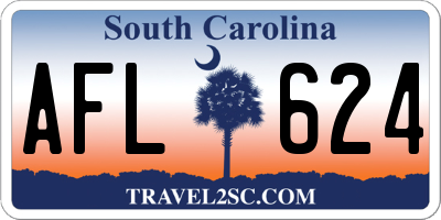 SC license plate AFL624