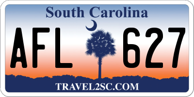 SC license plate AFL627
