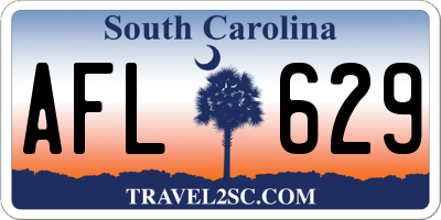 SC license plate AFL629