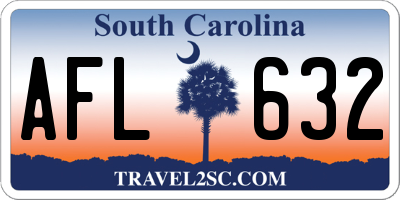 SC license plate AFL632