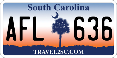SC license plate AFL636