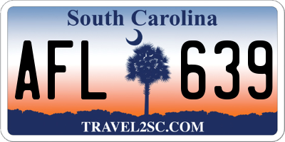 SC license plate AFL639