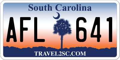 SC license plate AFL641