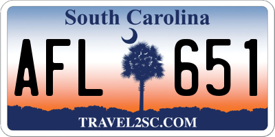SC license plate AFL651
