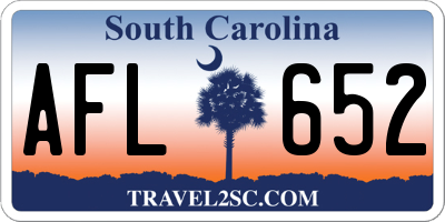 SC license plate AFL652