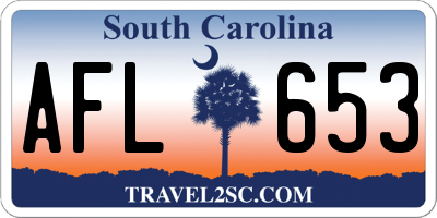 SC license plate AFL653