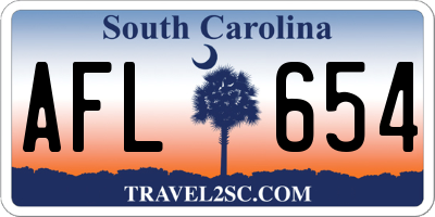 SC license plate AFL654
