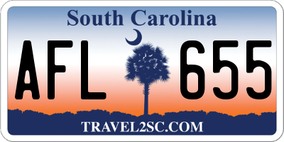 SC license plate AFL655