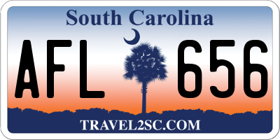 SC license plate AFL656