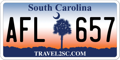 SC license plate AFL657