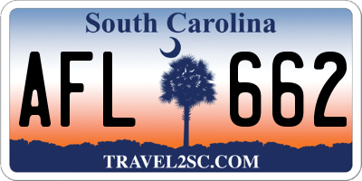 SC license plate AFL662