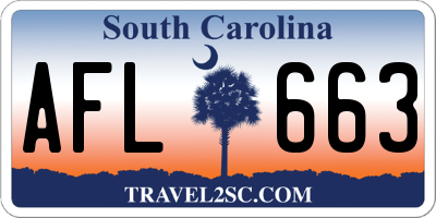 SC license plate AFL663