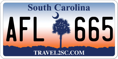 SC license plate AFL665