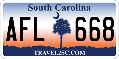 SC license plate AFL668