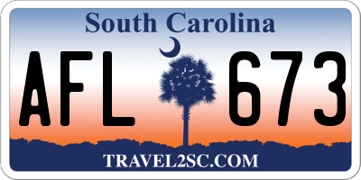 SC license plate AFL673