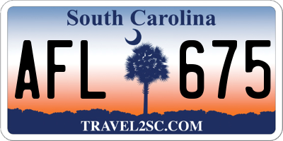 SC license plate AFL675