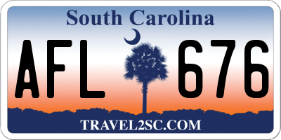 SC license plate AFL676