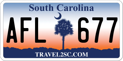 SC license plate AFL677