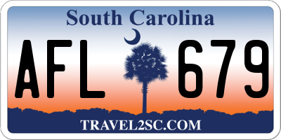 SC license plate AFL679