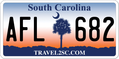 SC license plate AFL682