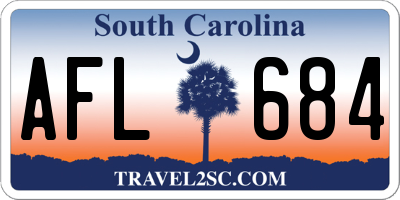 SC license plate AFL684