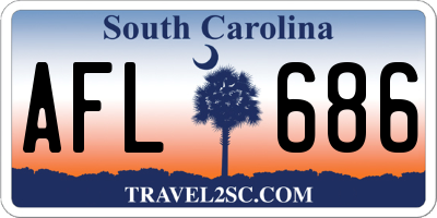 SC license plate AFL686