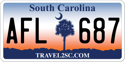 SC license plate AFL687