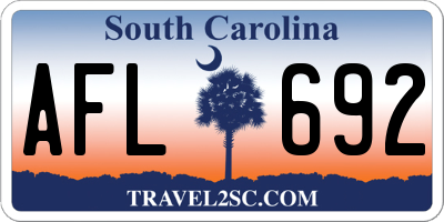 SC license plate AFL692
