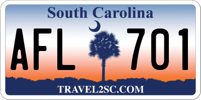 SC license plate AFL701