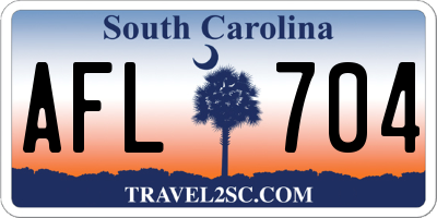SC license plate AFL704