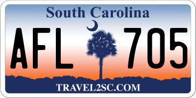 SC license plate AFL705