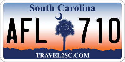 SC license plate AFL710