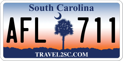 SC license plate AFL711
