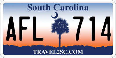 SC license plate AFL714