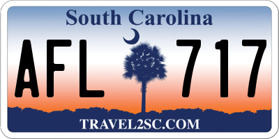 SC license plate AFL717