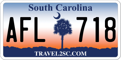 SC license plate AFL718