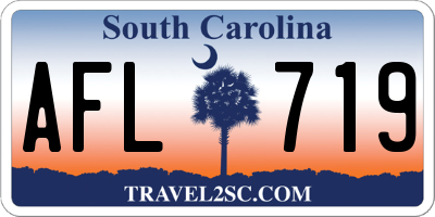 SC license plate AFL719