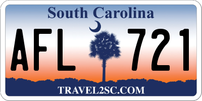 SC license plate AFL721
