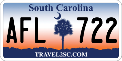 SC license plate AFL722