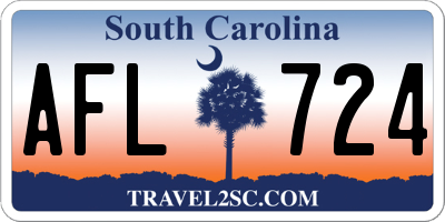 SC license plate AFL724