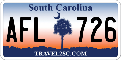 SC license plate AFL726
