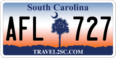 SC license plate AFL727